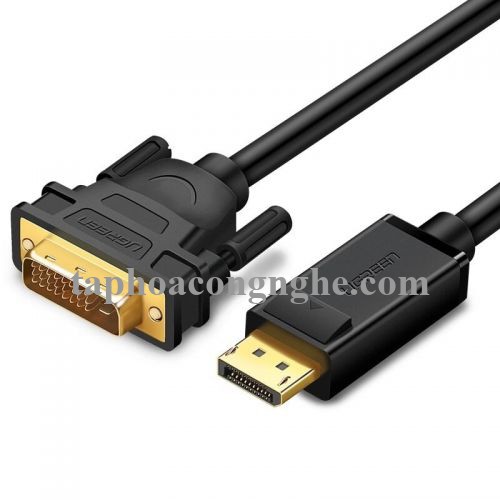 Ugreen 10222 3M màu Đen Cáp chuyển đổi DP sang DVI 24 + 1 Hỗ trợ độ phân giải 1920x1201 DP103 30010222